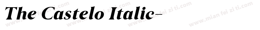 The Castelo Italic字体转换